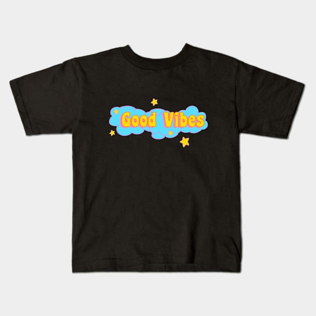 Good Vibes in the Sky Kids T-Shirt by Virtually Vivid